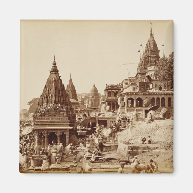Vishnu Pud och andra temples, Benares (foto av sep Magnet (Framsidan)