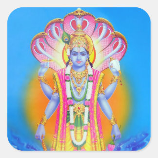 Vishnu Stickers Fyrkantigt Klistermärke