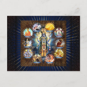 Vishnu - vykort för tio avgångar