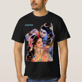 VISHNX Gudomlig Kärlek Lord Shiva och Parvati Graf T Shirt