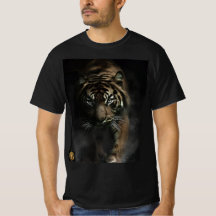 VISHNX Mörk Majestätisk Tiger i Skuggor Grafisk T-