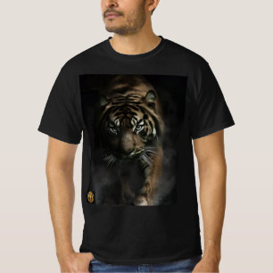 VISHNX Mörk Majestätisk Tiger i Skuggor Grafisk T- T Shirt