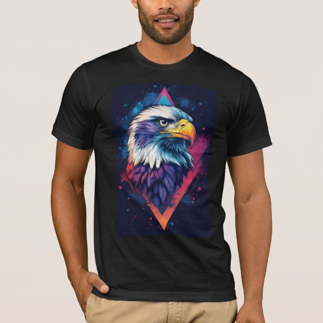VISHNX Neon Kosmisk Örn T-Shirt (Framsida)