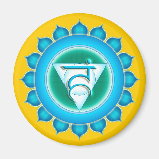Vishuddha eller Throat the 5th Chakra Magnet (Framsidan)