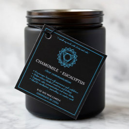 Vishuddha Throat Chakra Candle Label Gåvor Etiketter