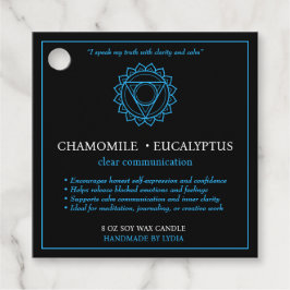 Vishuddha Throat Chakra Candle Label Gåvor Etiketter