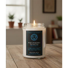Vishuddha Throat Chakra Candle Label Mat Etikett