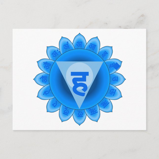 Vishuddha Throat Chakra Vykort (Framsida)