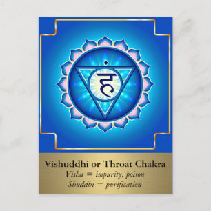 Vishuddhi eller Throat Chakra vykort