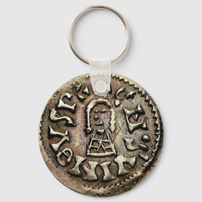 Visigoth Chindaswinth Guld Coin Obverse Nyckelring (Framsida)
