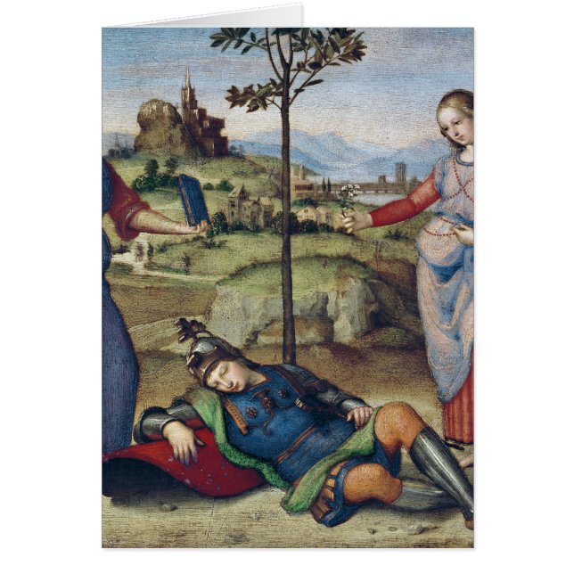 Vision av en riddare, c.1504 hälsningskort (Framsidan)