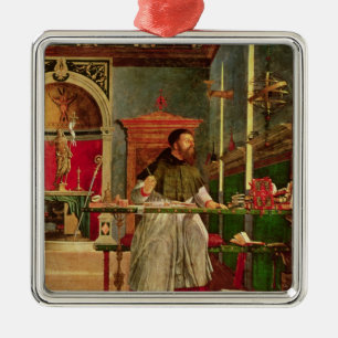 Vision av St Augustine, 1502-08 Julgransprydnad Metall