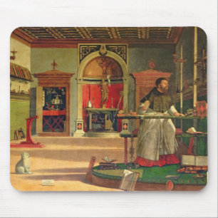 Vision av St. Augustine, 1502-08 (olja på arbetsy Musmatta