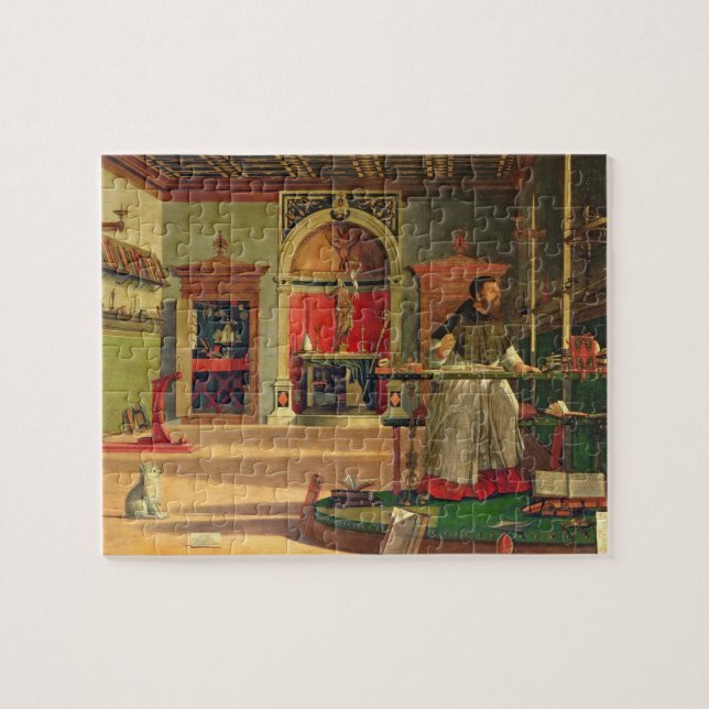 Vision av St. Augustine, 1502-08 (olja på arbetsyt Pussel (Horisontell)