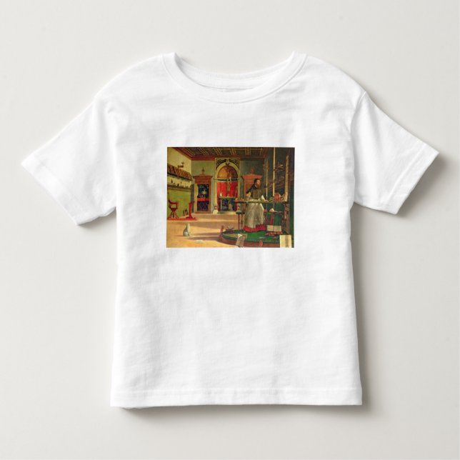 Vision av St. Augustine, 1502-08 (olja på arbetsyt T-shirt (Framsida)