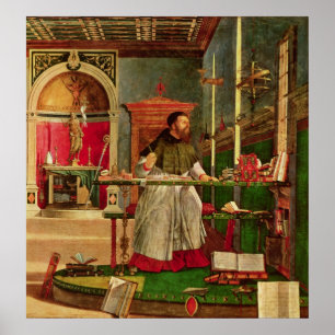Vision av St Augustine, 1502-08 Poster
