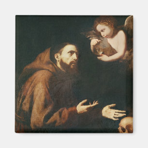 Vision av St Francis av Assisi Magnet