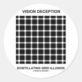 Vision Deception Scintilling Grid Illusion Runt Klistermärke