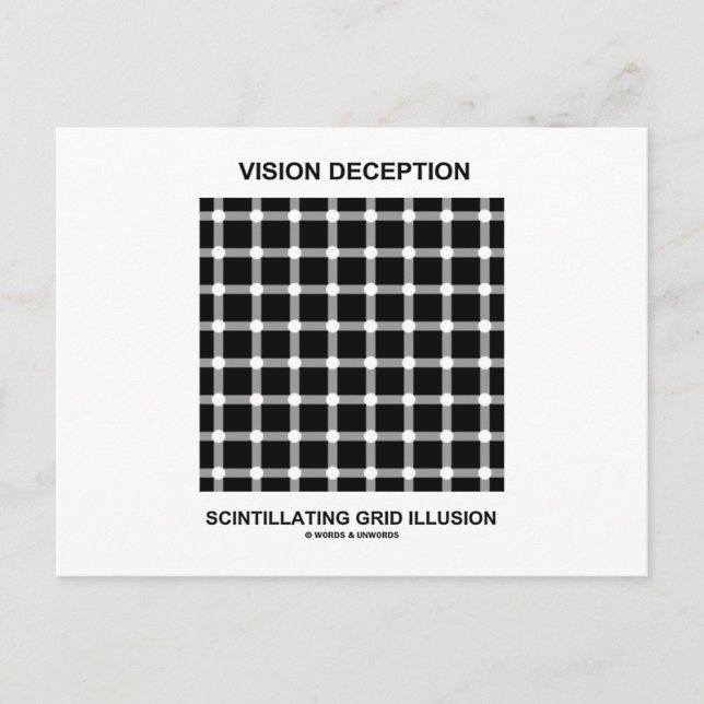 Vision Deception Scintilling Grid Illusion Vykort (Framsida)