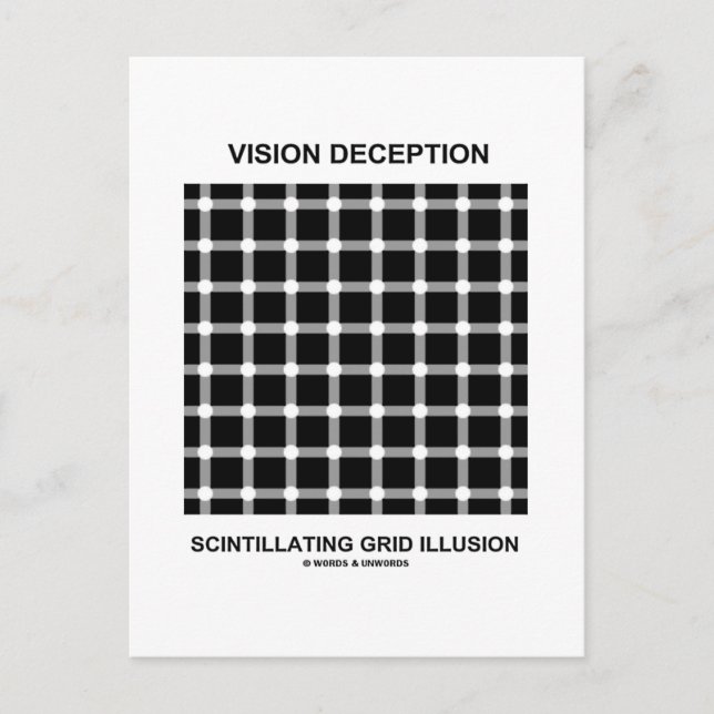 Vision Deception Scintilling Grid Illusion Vykort (Framsida)
