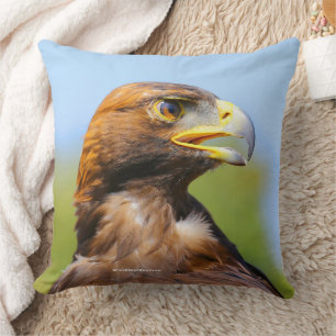 Vision för en vacker ung Golden Eagle Kudde