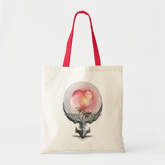 Vision för Kärlek för hennes tote-säck Tygkasse (Framsidan)