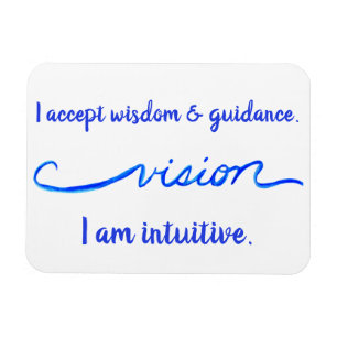"Vision" Indigo Öga Chakra Inspiring Ord Magnet