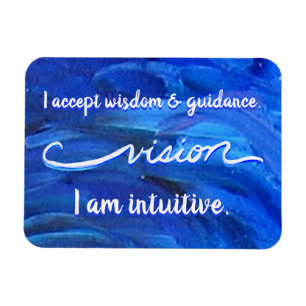 "Vision" Indigo Öga Chakra Inspiring Ord Magnets Magnet