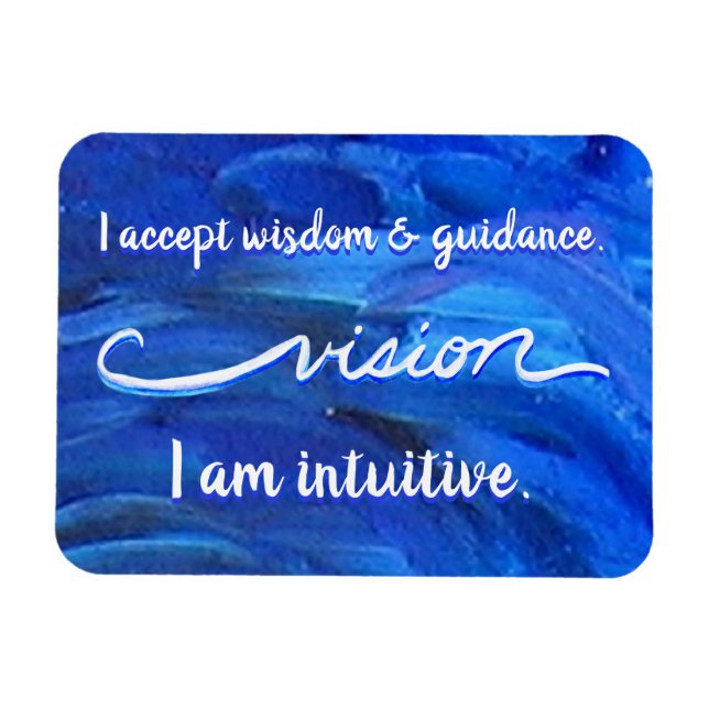 "Vision" Indigo Öga Chakra Inspiring Ord Magnets Magnet (Horisontell)