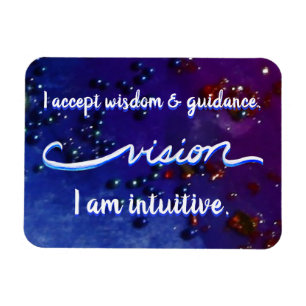 "Vision" Indigo Öga Chakra Inspiring Ord Magnets Magnet