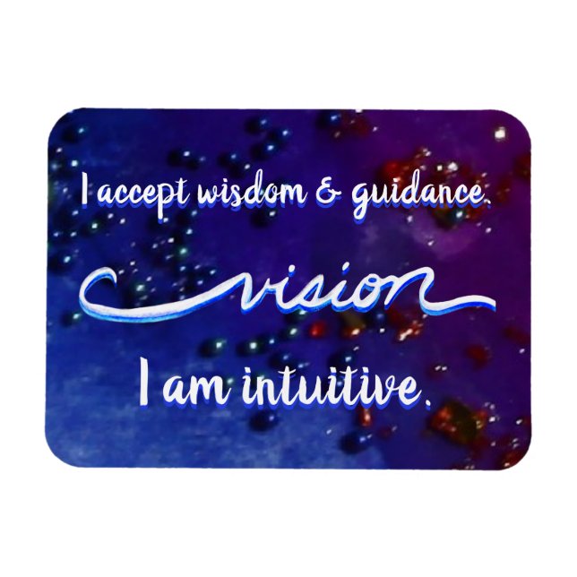 "Vision" Indigo Öga Chakra Inspiring Ord Magnets Magnet (Horisontell)