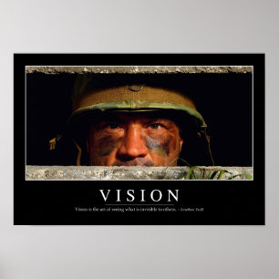 Vision: Inspirera citationstecken Poster