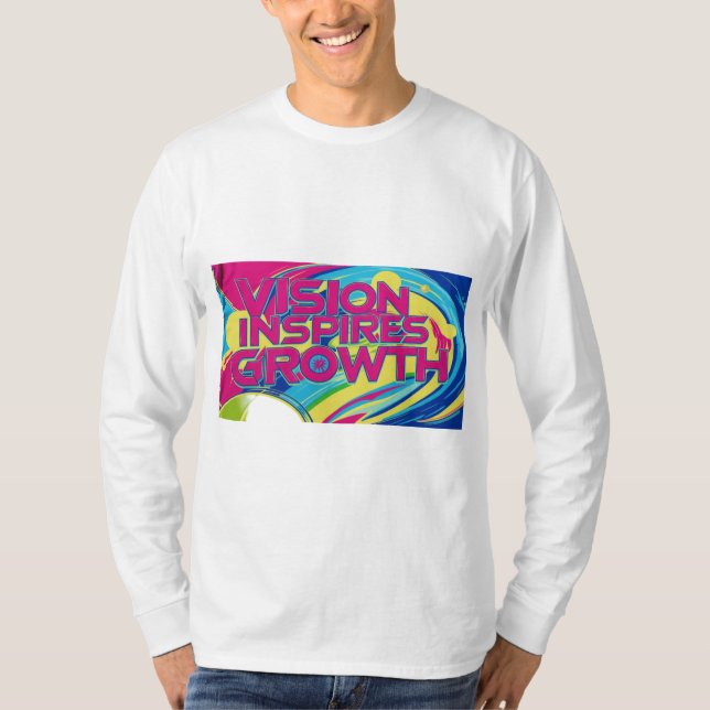 vision inspirerar tillväxt t shirt (Framsida)