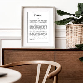 VISION Life Goals inspiration Poster
