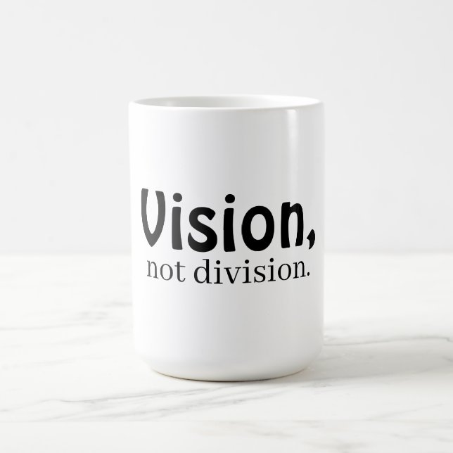 Vision, not division white kaffemugg (Center)