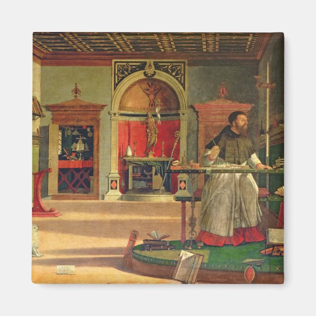 Vision of St. Augustine, 1502-08 (olja på arbetsyt Magnet (Framsidan)