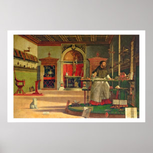Vision of St. Augustine, 1502-08 (olja på arbetsyt Poster