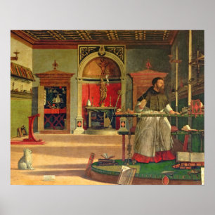 Vision of St. Augustine, 1502-08 (olja på arbetsyt Poster