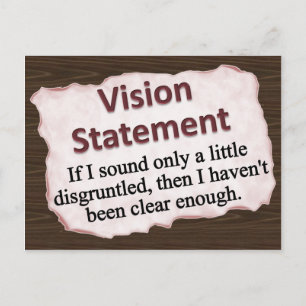 Vision Påstående Vykort