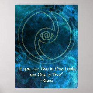 Vision-Rumi och poetisk konst Poster