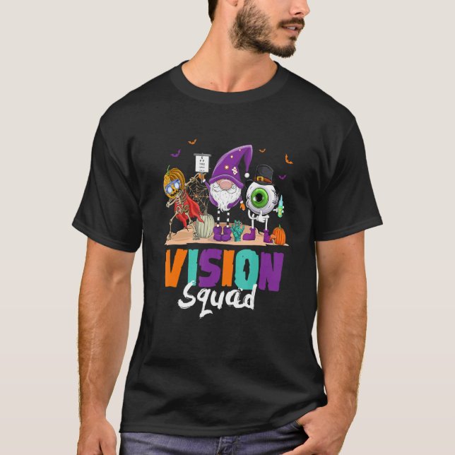 Vision Squad Optometri Optiker Häxa Halloween T Shirt (Framsida)