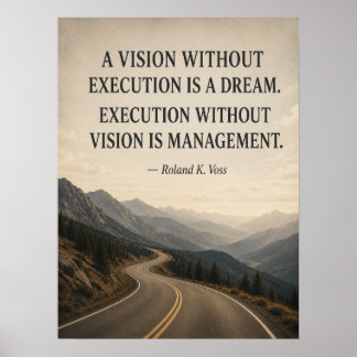 Vision utan utförande Rolig ledarskapsaffisch | Poster