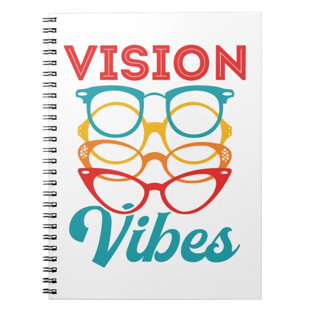 Vision Vibes Optometrist Optometrist Personaloptim Anteckningsbok (Framsidan)