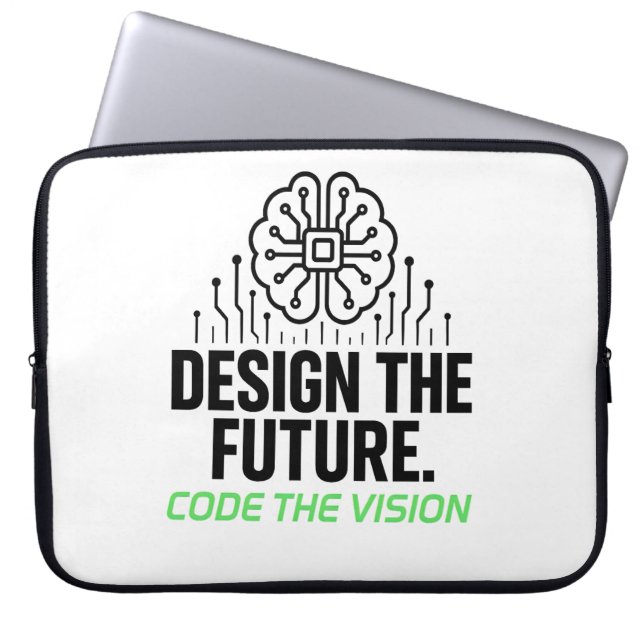 Visionär algorithmic Canvas: Abstrakt Code Laptop Fodral (Framsidan)