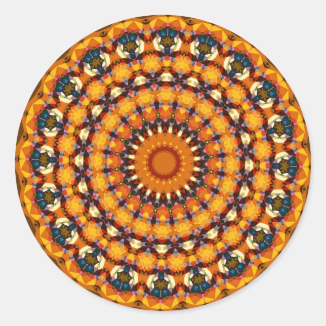 Visionär Art Stickers Runt Klistermärke (Framsida)