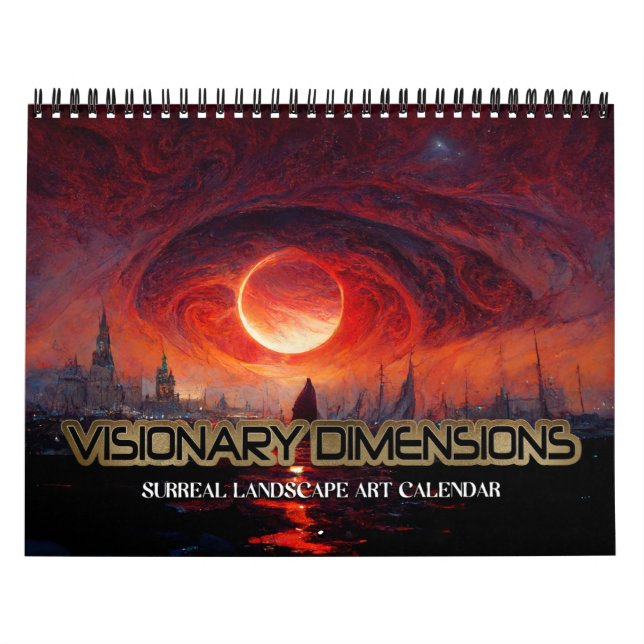Visionär dimension 4 Surreala landskap 2026 Kalender (Omslag)