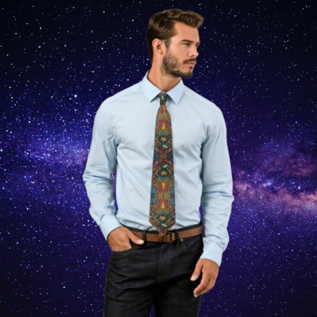 Visionär Flaming Öga Andlig Art Neck Tie Slips (Skapare uppladdad)