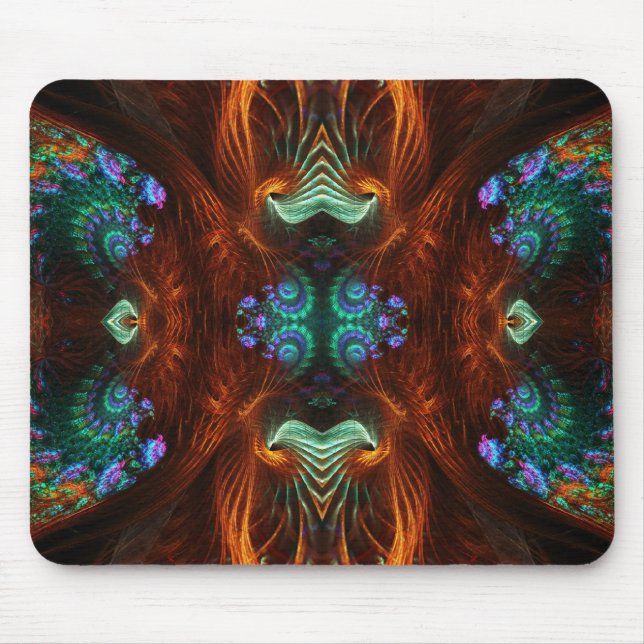 Visionär Fractalfjäril Mousepad Musmatta (Framsidan)