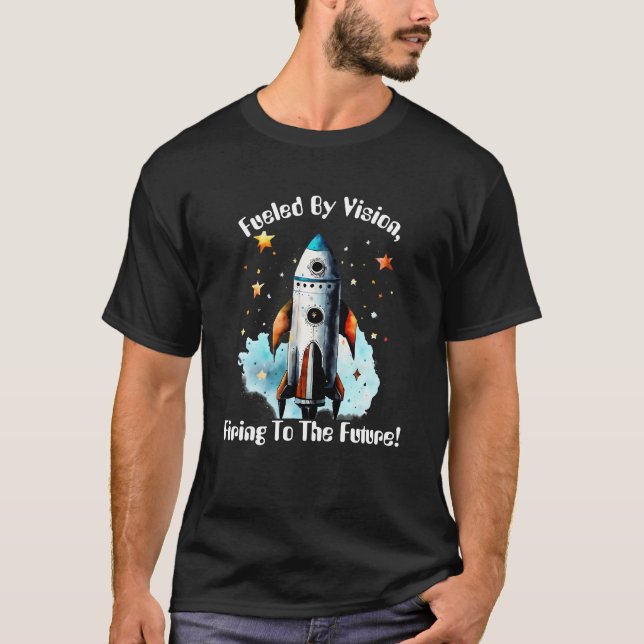Visionär hastighet: Raketar in i morgon T Shirt (Framsida)