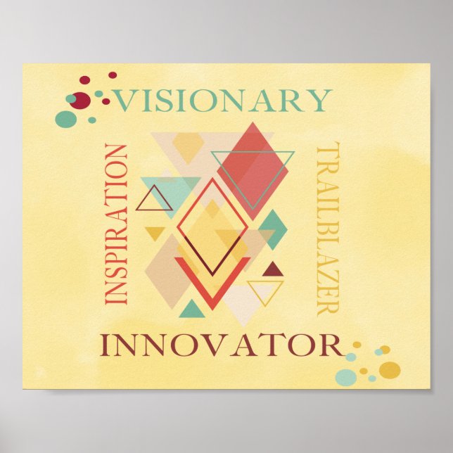 Visionär inspirationskälla för Trailblazer-innovat Poster (Framsidan)